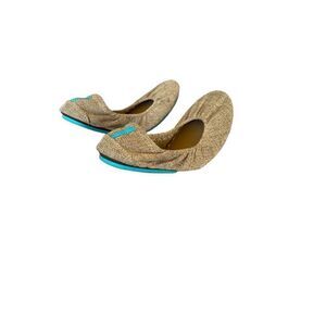 Tieks Womens Tan Slip On Round Toe Woven Jute Ballet Flat Size 6